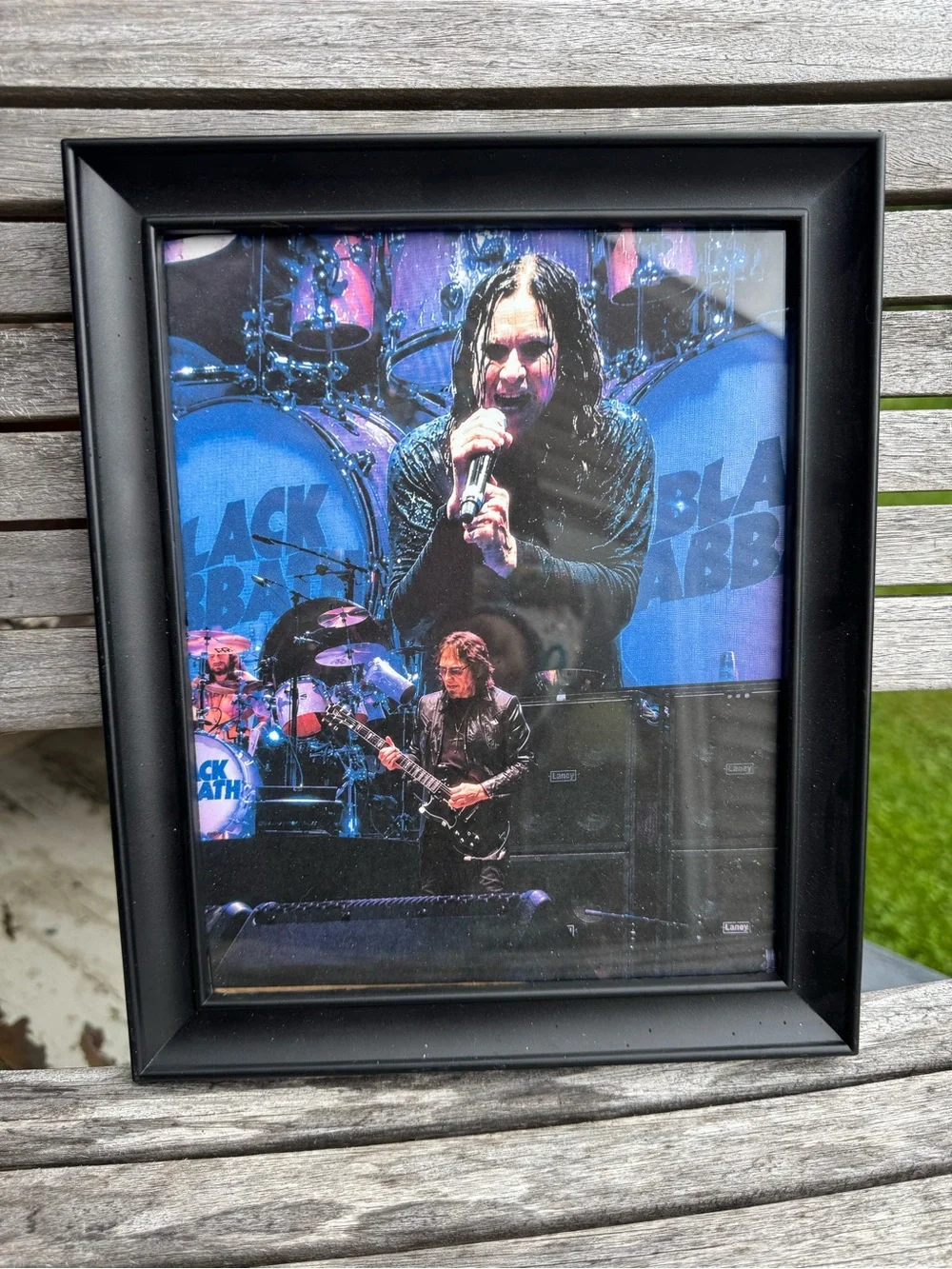 Original Black Sabbath 2016 Front Row Photo | Tony Iommi & Ozzy Osbourne | Frame - Picture 13 of 15